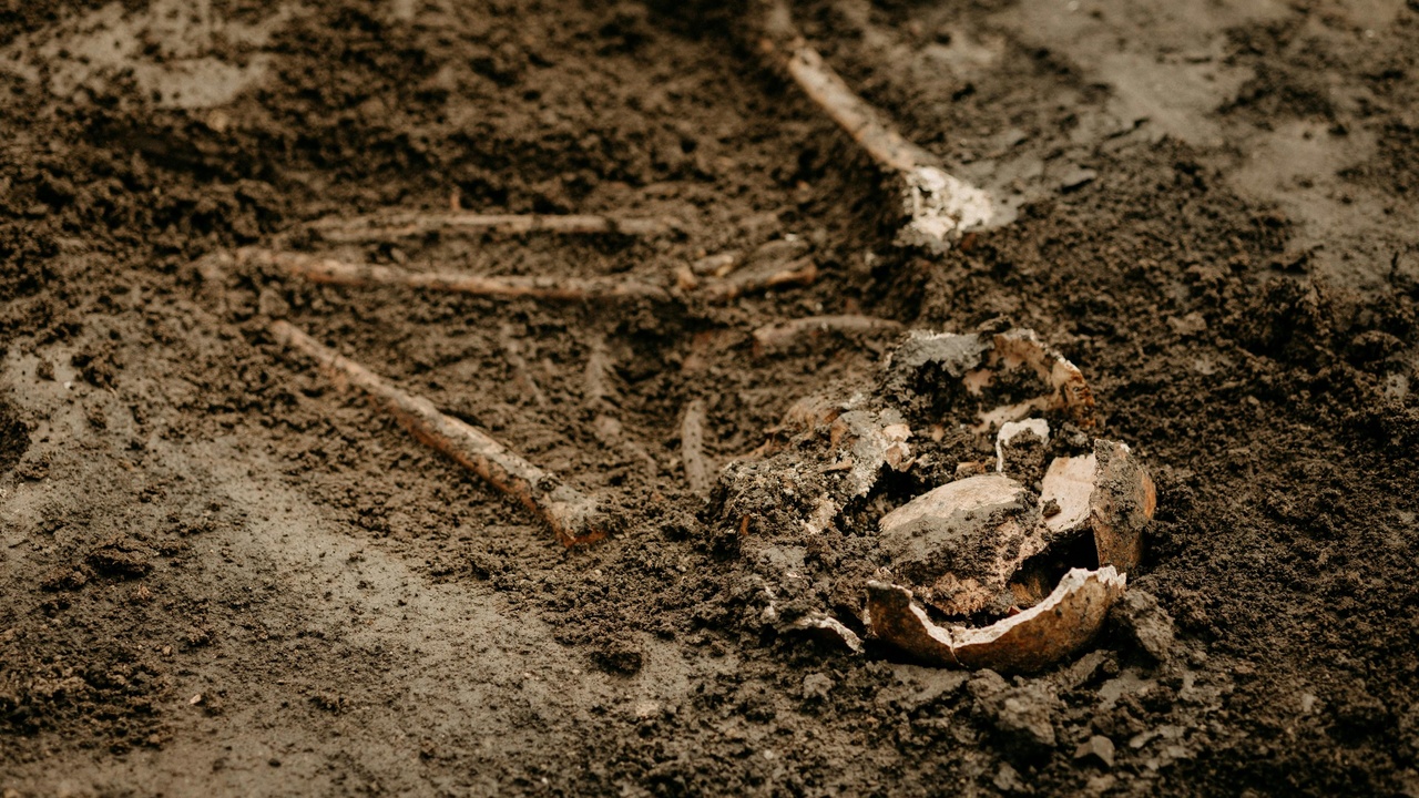 A rural 18th-century graveyard scene showing villagers gathering around an exhumed grave during an anti-vampire investigation