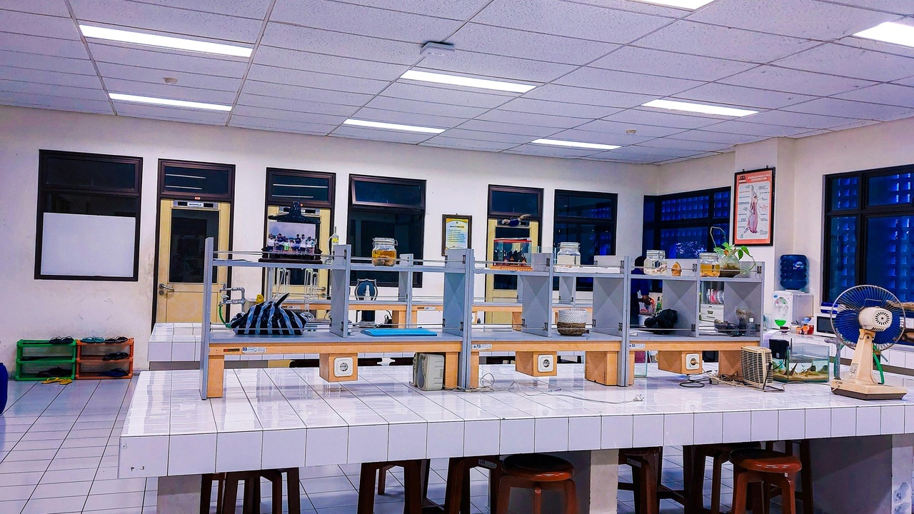 Laboratory scene showing CRISPR and medical research equipment