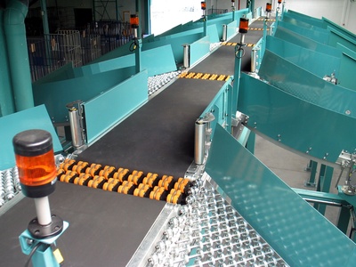Factory conveyor belt rollers