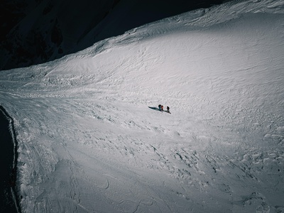 Sledding down a hill