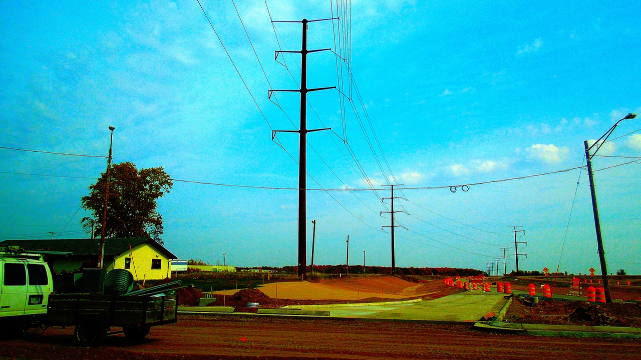 High-voltage transmission lines and HVDC converter station