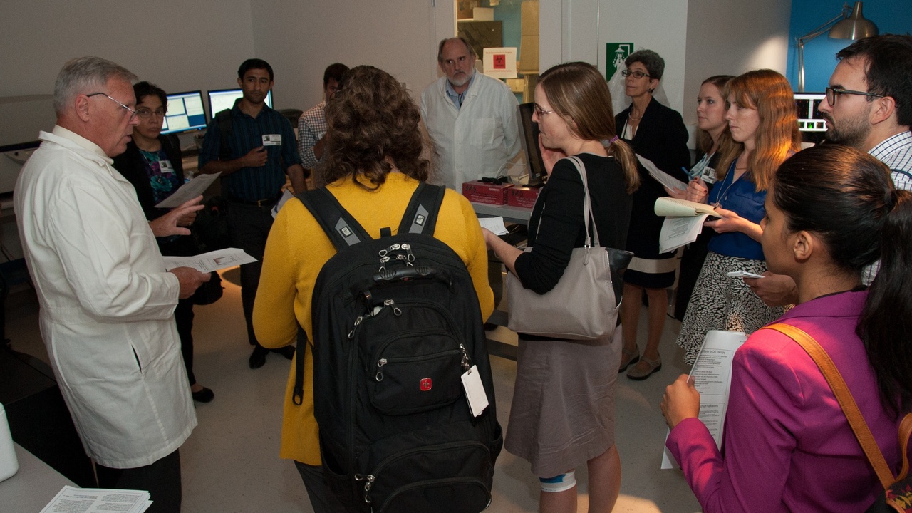 Patient receiving gene therapy infusion in clinical setting