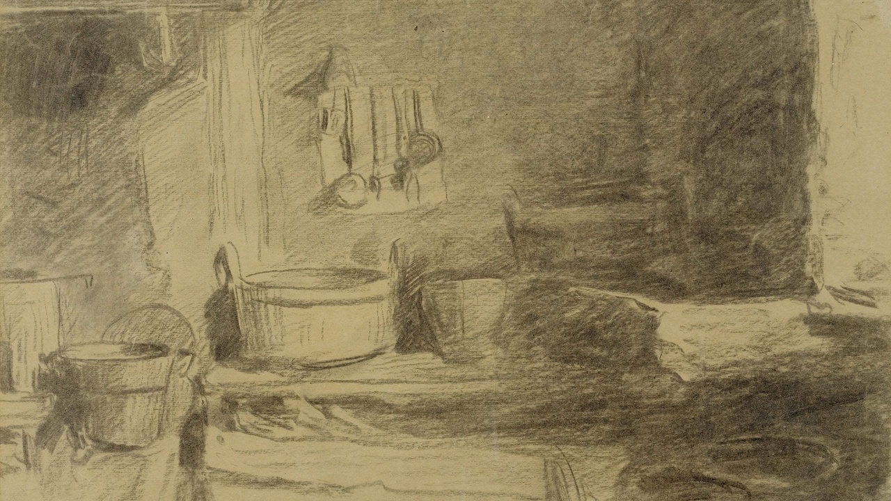 Hands wiping mushrooms and a pot of pasta with starchy water