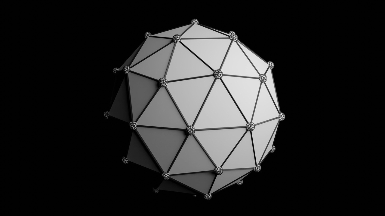 Graphic of krypton trapped inside a fullerene cage and adsorbed on a metal surface