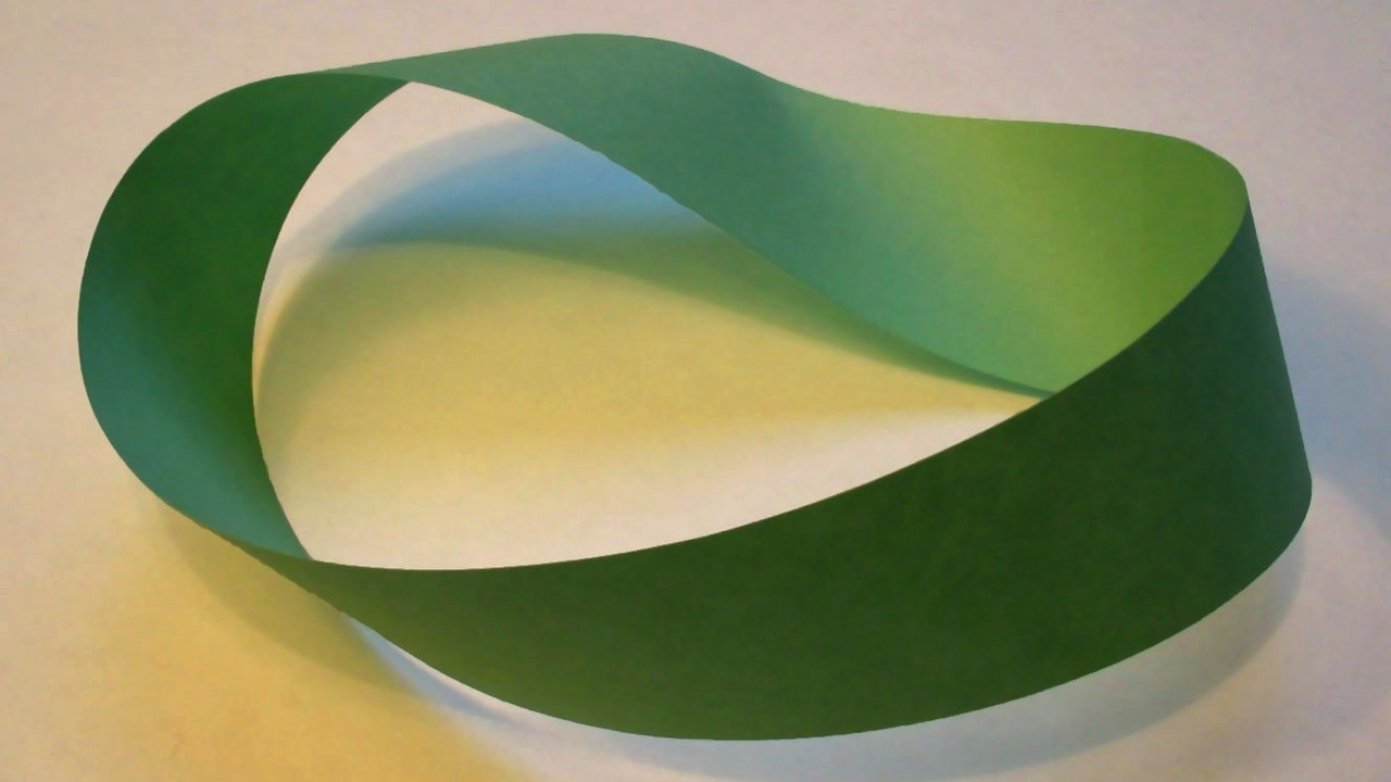 Illustration of Möbius strip and topological surfaces