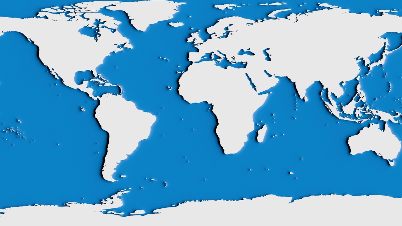 Illustration of plate tectonics and Pangaea reconstruction