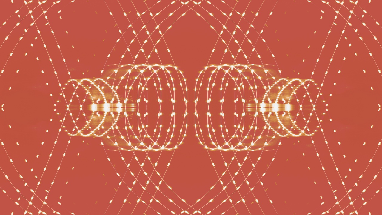 Illustration of quantum particles and the double-slit experiment