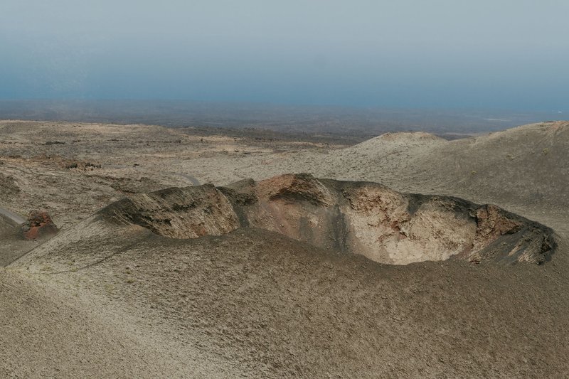A breathtaking view of the volcanic crater in Lanzarote, Canary Islands, Spain.